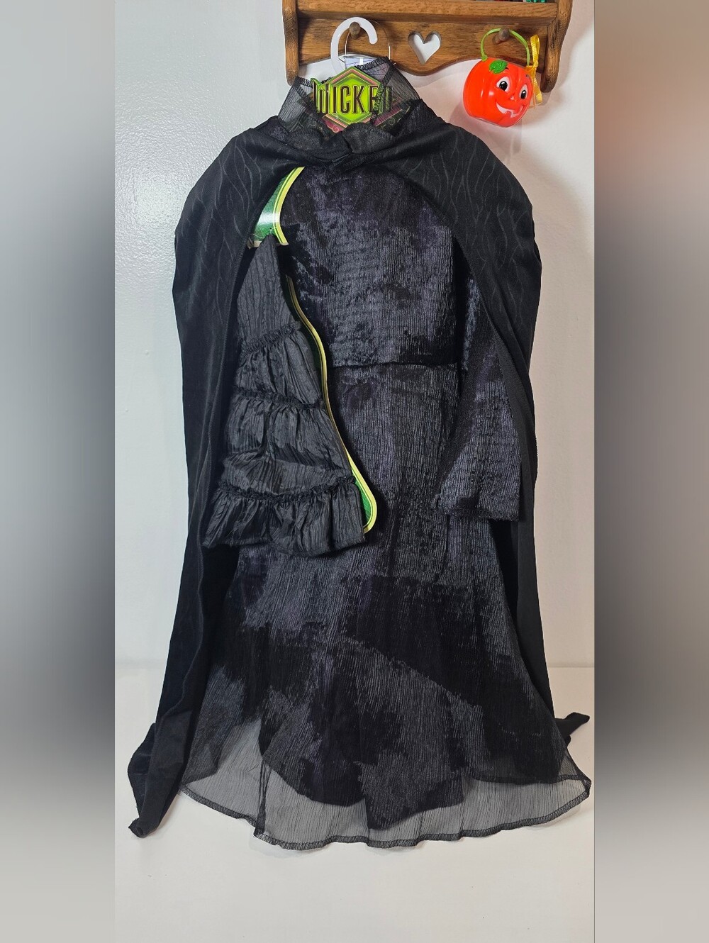 π Wicked Elphaba Black Dress & Hat Dress Up Witch Costume Halloween